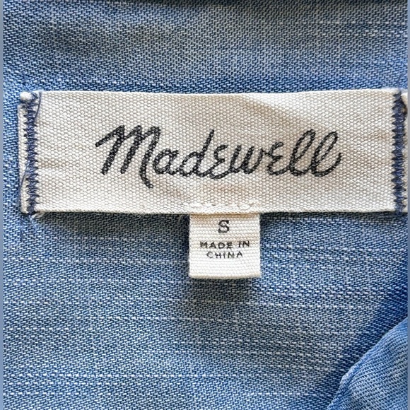 Madewell Light Blue Denim Blouse - Picture 3 of 8